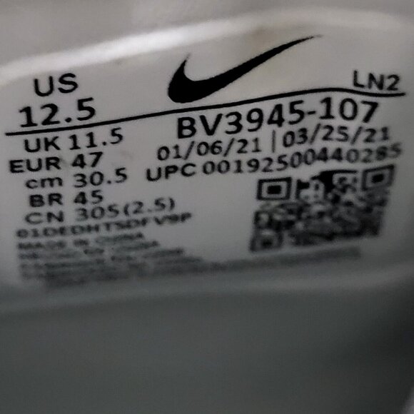 Nike Alpha Menace Pro 2 Mid Football Cleats White Green BV3945-107 Men's Sz 12.5 - Picture 7 of 7